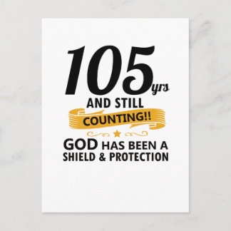 105年と誕生日を数える ポストカード
