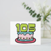 105歳の誕生日ケーキ ポストカード (スタンド正面)