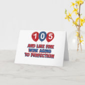 105歳の誕生日デザイン カード (黄色い花)