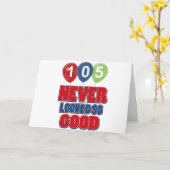 105歳の誕生日デザイン カード (黄色い花)