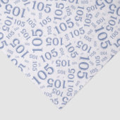 105歳の誕生日 青と白のランダムな数字のパターン 薄葉紙 (詳細)