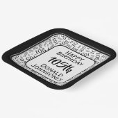 105番目のパーティー乱数パターンブラック/ホワイト ペーパープレート (傾斜あり)