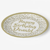 105番目のパーティー乱数パターン金ゴールド/白 ペーパープレート