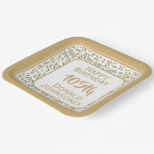 105番目のパーティー乱数パターン金ゴールド/白 ペーパープレート (傾斜あり)