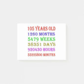 105番目の誕生日のマイルストーン ポストイット (正面)