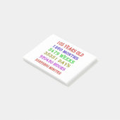 105番目の誕生日のマイルストーン ポストイット (アングル)