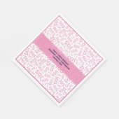 105番目の誕生日モダン番号パターンピンク/白 スタンダードランチョンナプキン (角)