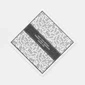 105番目の誕生日モダン番号パターン黒/白 スタンダードランチョンナプキン (角)