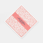 105番目の誕生日モダン番号パターンCral/White スタンダードランチョンナプキン (角)