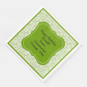 105誕生日の緑/白ブラケット番号パターン (コーナー)