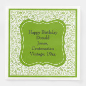 105誕生日の緑/白ブラケット番号パターン (正面)