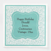 105誕生日ティール（緑がかった色）/ホワイトブラケット番号パターン (正面)