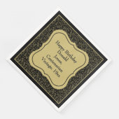 105誕生日ブラック/金ゴールドブラケット番号パターン (コーナー)