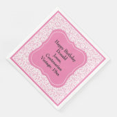 105誕生日Pnk/ホワイトブラケット番号パターン (コーナー)