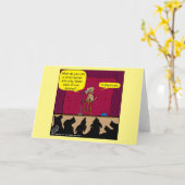 1054ドッグスタンドアップ漫画 カード (黄色い花)