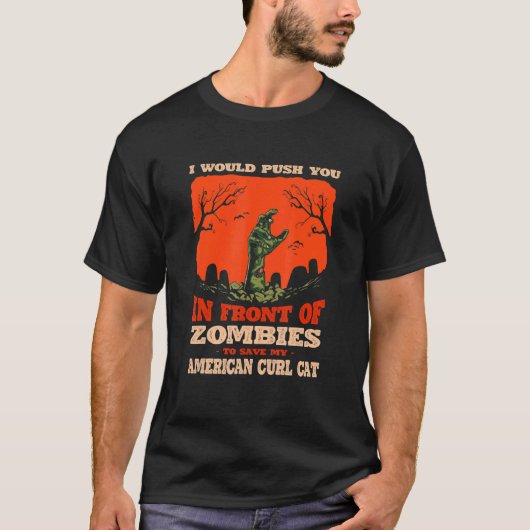 10548100054^Push You In Zombies To Save My America Tシャツ (正面)