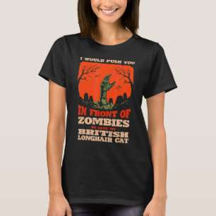 10548100063^私のイギリス人にゾンビであなたを押し救入れる Tシャツ