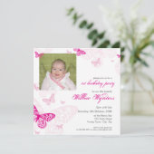 105 – フォト誕生日招待状::蝶1SQ 招待状 (スタンド正面)