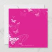 105 – フォト誕生日招待状::蝶1SQ 招待状 (裏面)