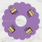 105thお誕生日ケーキとキャンドルチョコレートアイシング ワイングラスタグ (裏面)