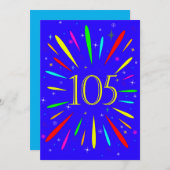 105th誕生日パーティーの招待状の爆発 招待状 (正面/裏面)