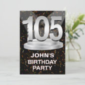 105th Birthday Party Invitation名前の追加 招待状 (スタンド正面)