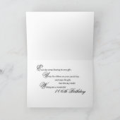 106歳の誕生日ギフトとユリ カード (内部)