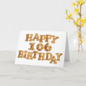 106番目の誕生日カード（Cookie愛者の場合） カード (黄色い花)