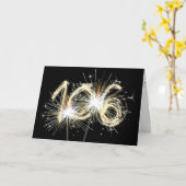 106誕生日スパークラーズオンブラック カード (黄色い花)