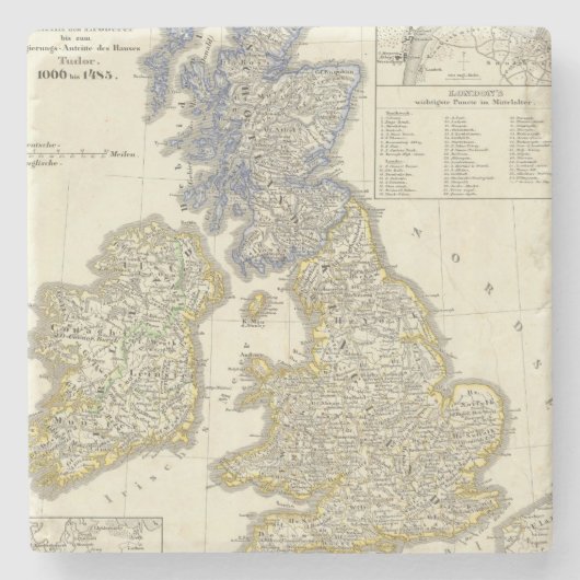 1066年から1485年までイギリス諸島 ストーンコースター (正面)