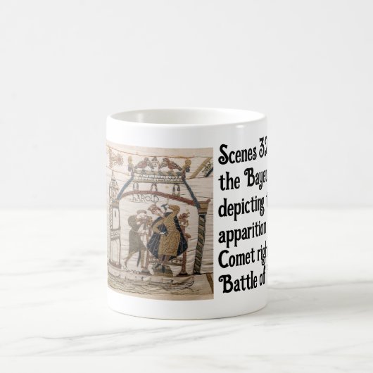 1066年のハレー彗星の出現 コーヒーマグカップ (中央)