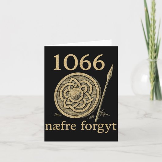 1066 Naefre Forgyt Never Forget Viking England His カード (正面)