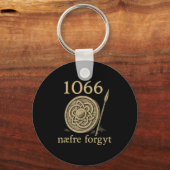 1066 Naefre Forgyt Never Forget Viking England His キーホルダー (正面)