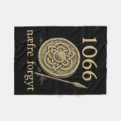 1066 Naefre Forgyt Never Forget Viking England His フリースブランケット (正面(横))
