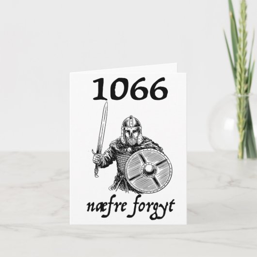 1066 Never Forget Naefre Forgyt Funny English Hist カード (正面)
