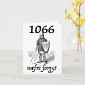 1066 Never Forget Naefre Forgyt Funny English Hist カード (黄色い花)
