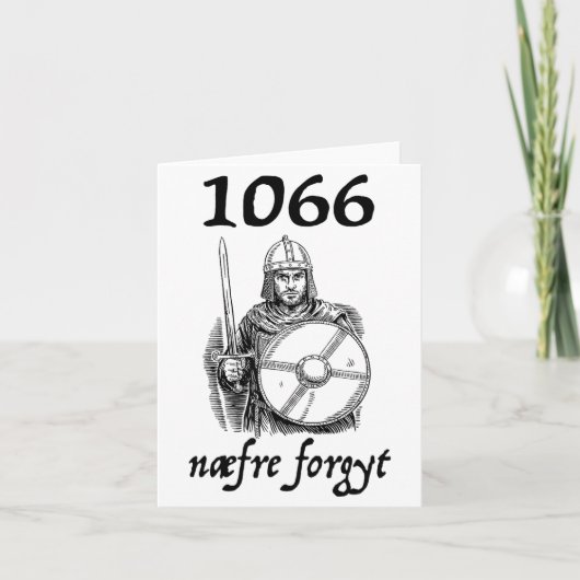 1066 Never Forget Naefre Forgyt Funny English Hist カード (正面)