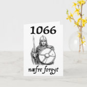 1066 Never Forget Naefre Forgyt Funny English Hist カード (黄色い花)