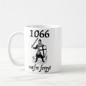 1066 Never Forget Naefre Forgyt Funny English Hist コーヒーマグカップ (左)