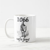 1066 Never Forget Naefre Forgyt Funny English Hist コーヒーマグカップ (左)