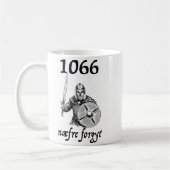 1066 Never Forget Naefre Forgyt Funny English Hist コーヒーマグカップ (左)
