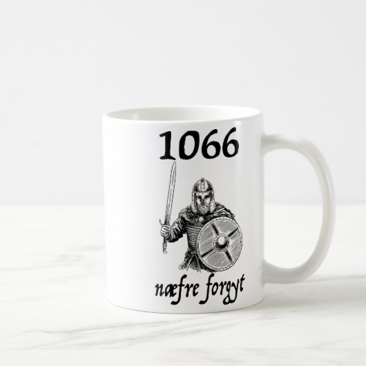 1066 Never Forget Naefre Forgyt Funny English Hist コーヒーマグカップ (右)