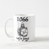 1066 Never Forget Naefre Forgyt Funny English Hist コーヒーマグカップ (左)