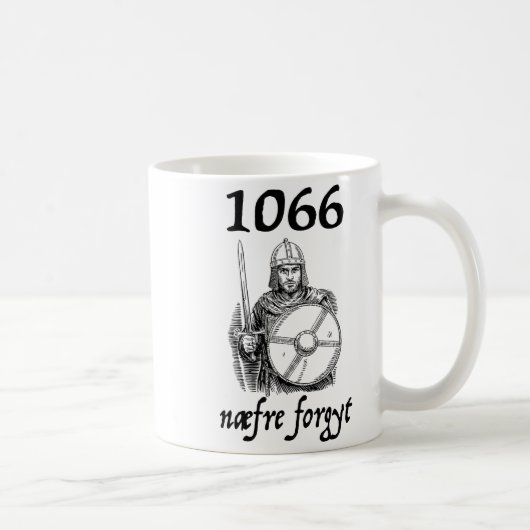 1066 Never Forget Naefre Forgyt Funny English Hist コーヒーマグカップ (右)