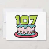 107歳お誕生日ケーキ カード (正面)