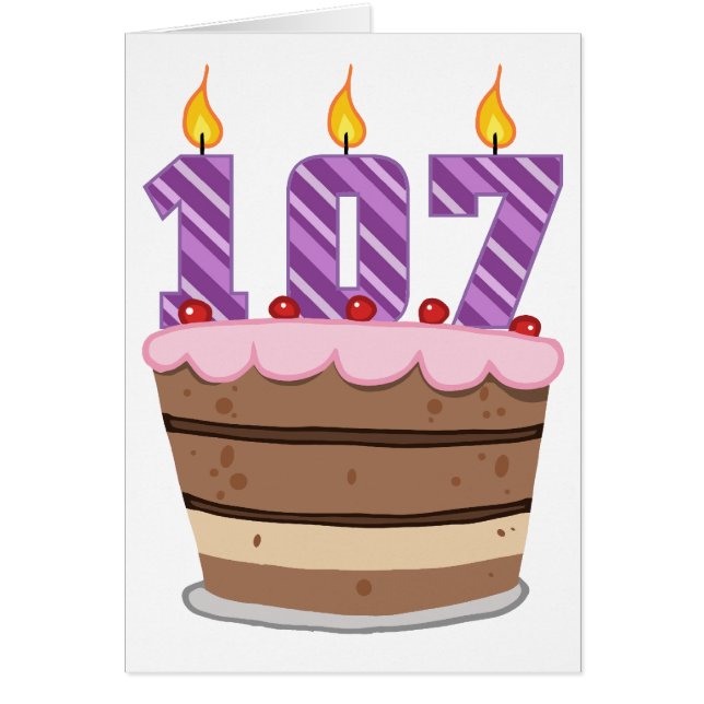 107歳のお誕生日ケーキ (正面)