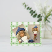 107 Blonde Gingham Holiday Postkarte シーズンポストカード (スタンド正面)