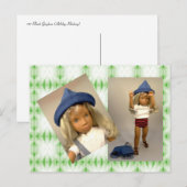 107 Blonde Gingham Holiday Postkarte シーズンポストカード (正面/裏面)