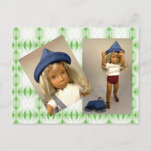 107 Blonde Gingham Holiday Postkarte シーズンポストカード (正面)