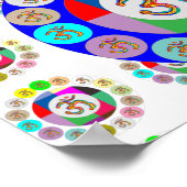 108チャント： OM MANTRA OmMantraパターン ポスター (角)